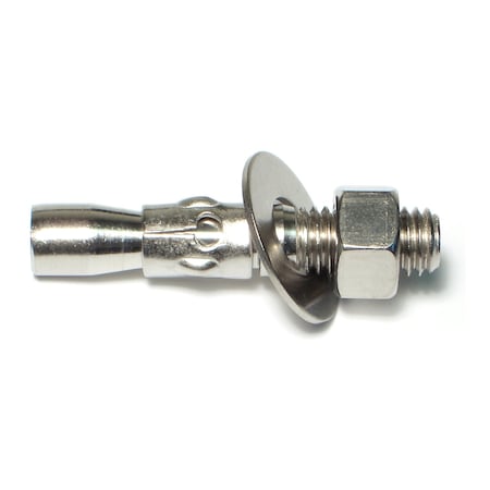 Midwest Fastener Wedge Anchor, 1/2" Dia., 2-3/4" L, Stainless Steel 10 PK 50385